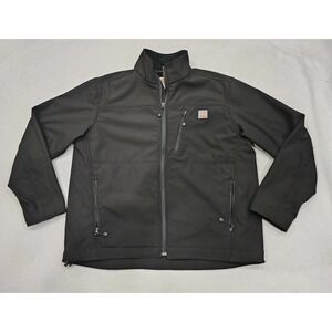Mens CARHARTT J250 Jacket Sz LG Softshell Water Resistant Waffle Thermal Lined
